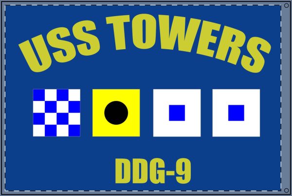 Towers Call Sign Blue Double Sided Flag - Image 3