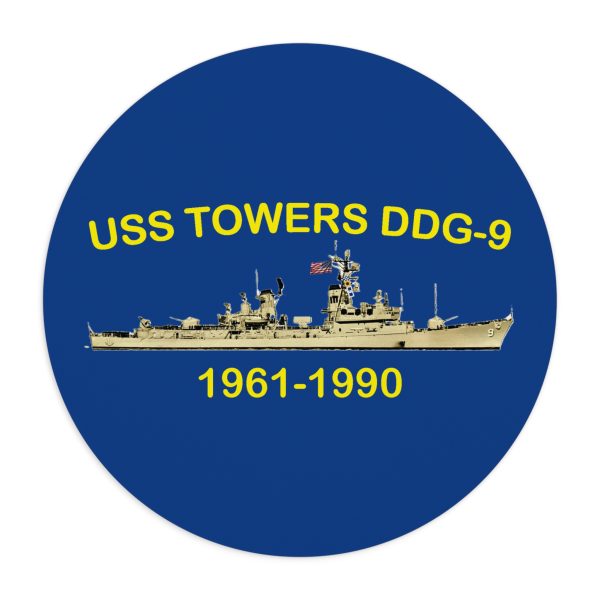 Towers 1960s BW Ret and Rnd Blue Mouse Pad - Image 2