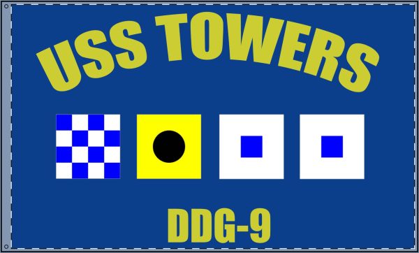 Towers Call Sign Blue Double Sided Flag - Image 11