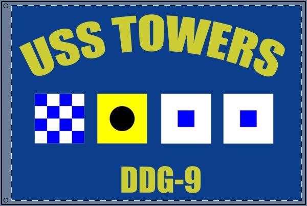 Towers Call Sign Blue Double Sided Flag - Image 2
