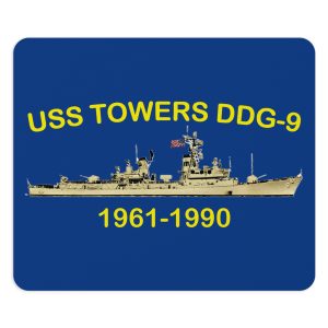 Towers 1960s BW Ret and Rnd Blue Mouse Pad