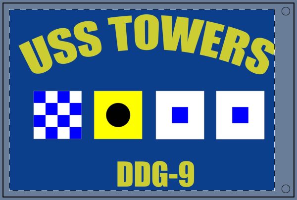 Towers Call Sign Blue Double Sided Flag - Image 6