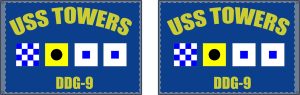 Towers Call Sign Blue Double Sided Flag