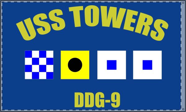 Towers Call Sign Blue Double Sided Flag - Image 12
