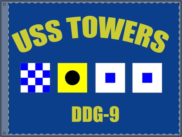 Towers Call Sign Blue Double Sided Flag - Image 8