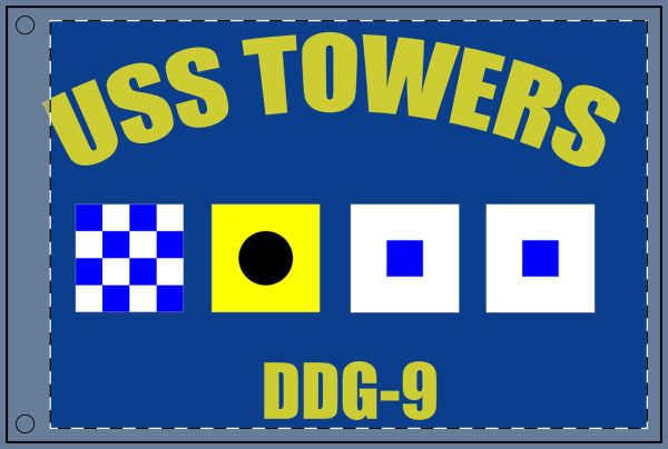 Towers Call Sign Blue Double Sided Flag - Image 5